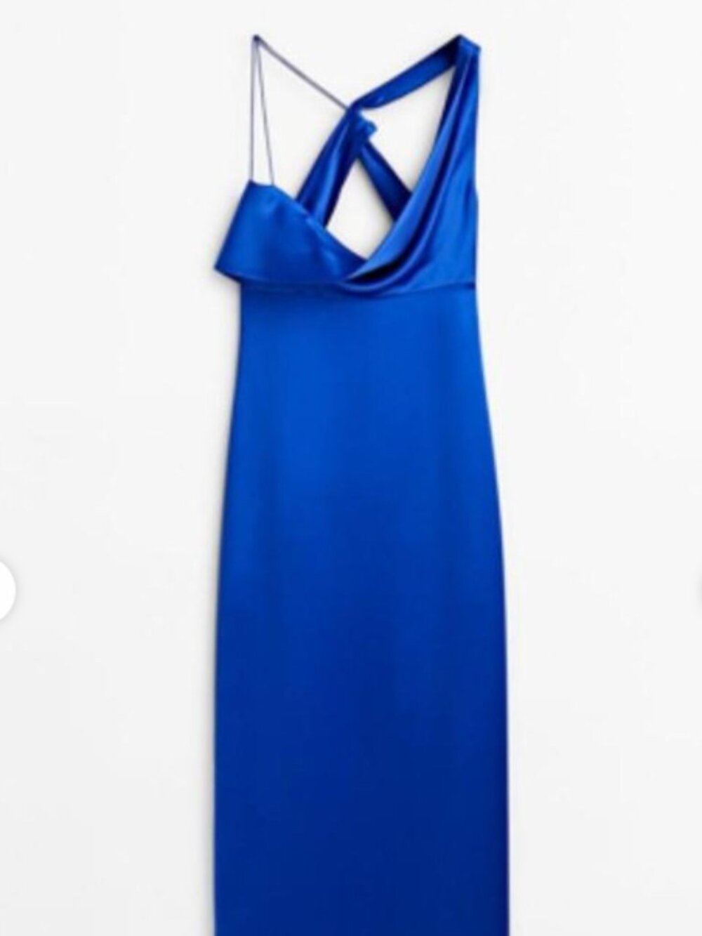 Massimo Dutti Studio blue silk dress NWT